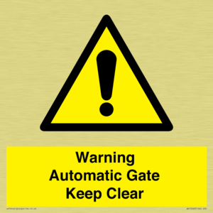 Warning Automatic Gate Keep Clear